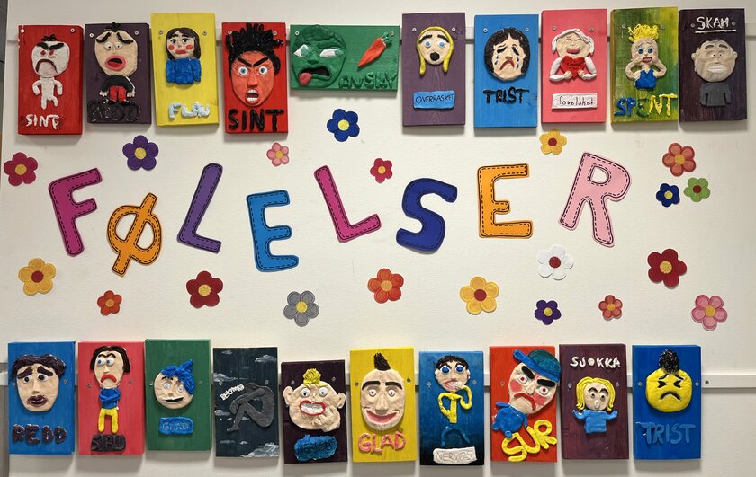 Kunstneriske illustrasjoner av mange ulike følelser. - Klikk for stort bilde